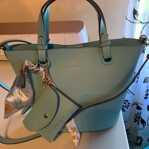 Cute blue purse satchel crossbody NWOT